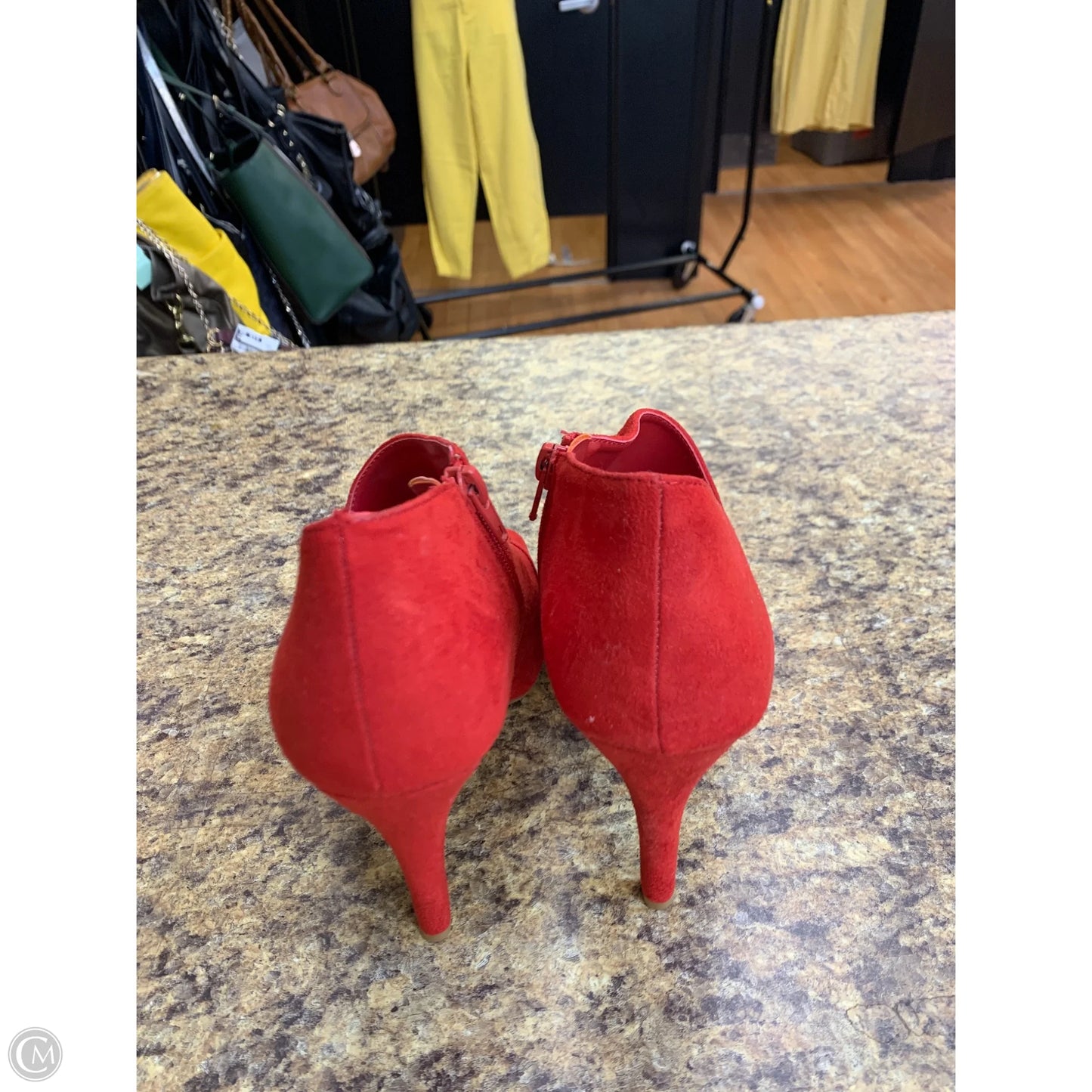Boots Ankle Heels By Fergalicious In Red, Size: 8