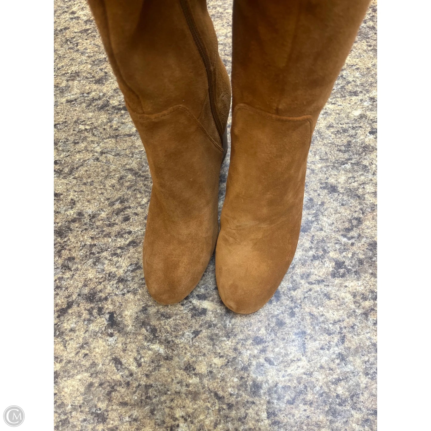 Boots Mid-calf Heels By Vince Camuto In Tan, Size: 8.5