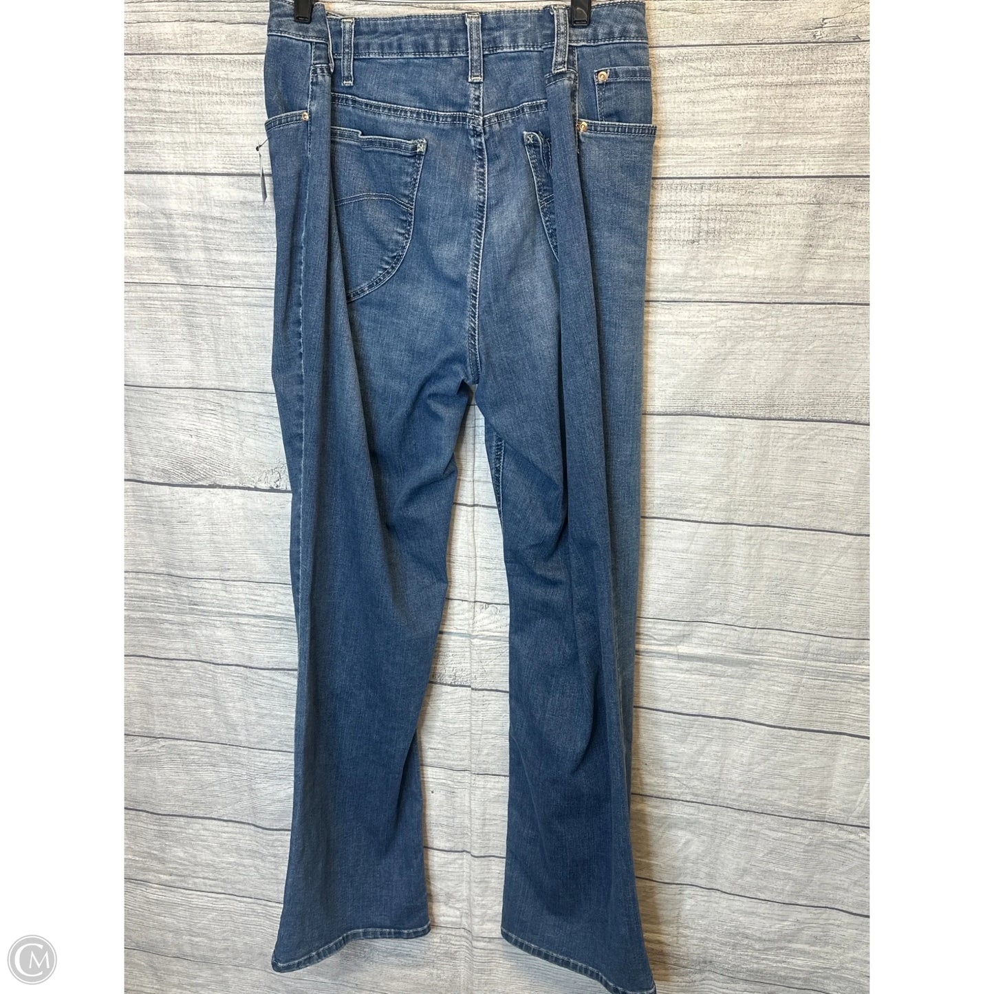 Jeans Straight By Lee In Blue Denim, Size: 22