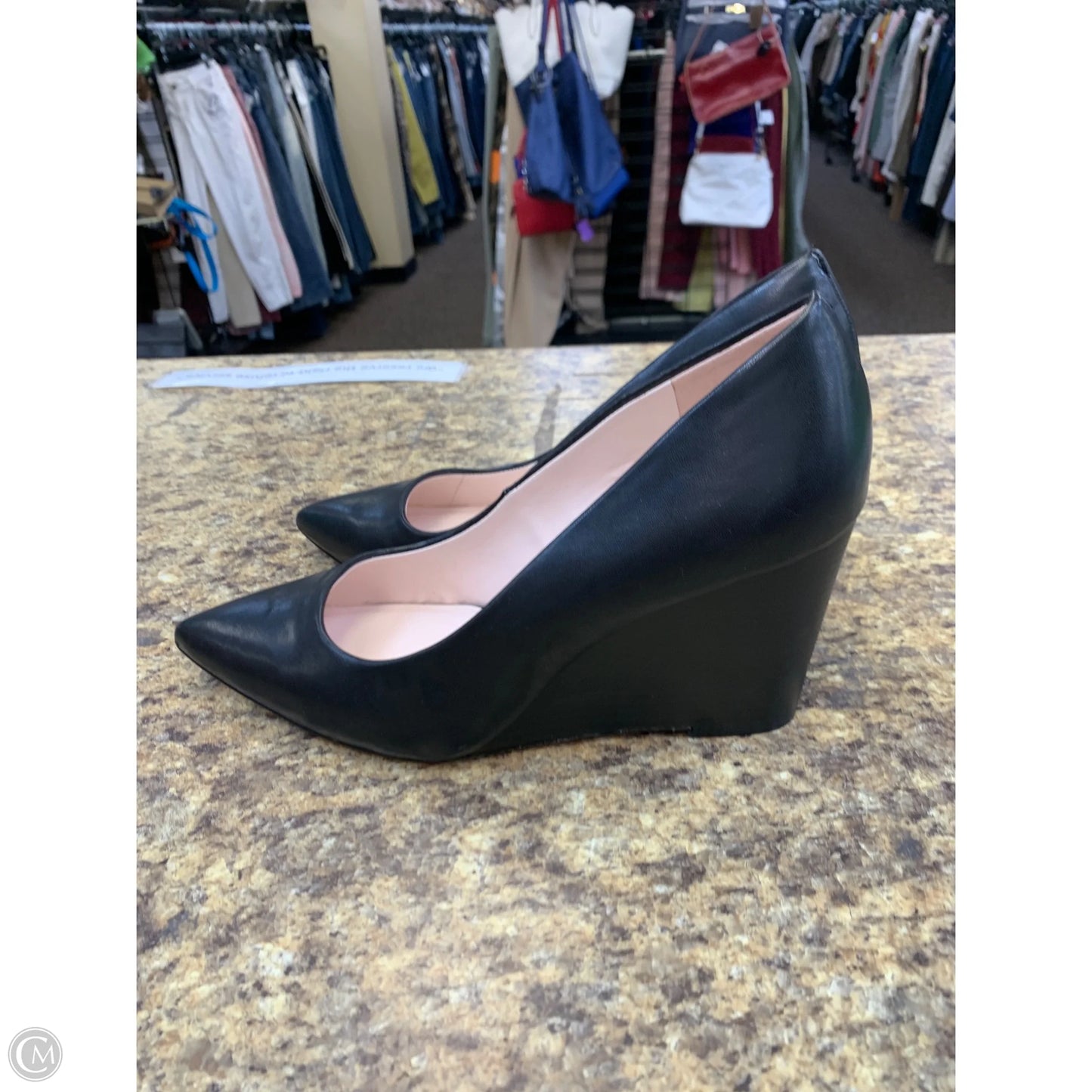 Shoes Heels Wedge By Mix No 6 In Black, Size: 10