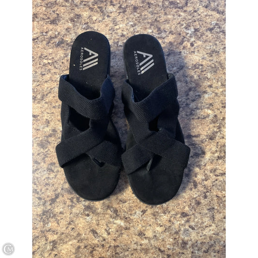 Sandals Flats By Aerosoles In Black, Size: 9