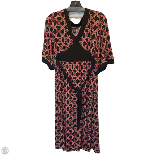 Dress Casual Midi By Style And Company In Black & Pink, Size: L