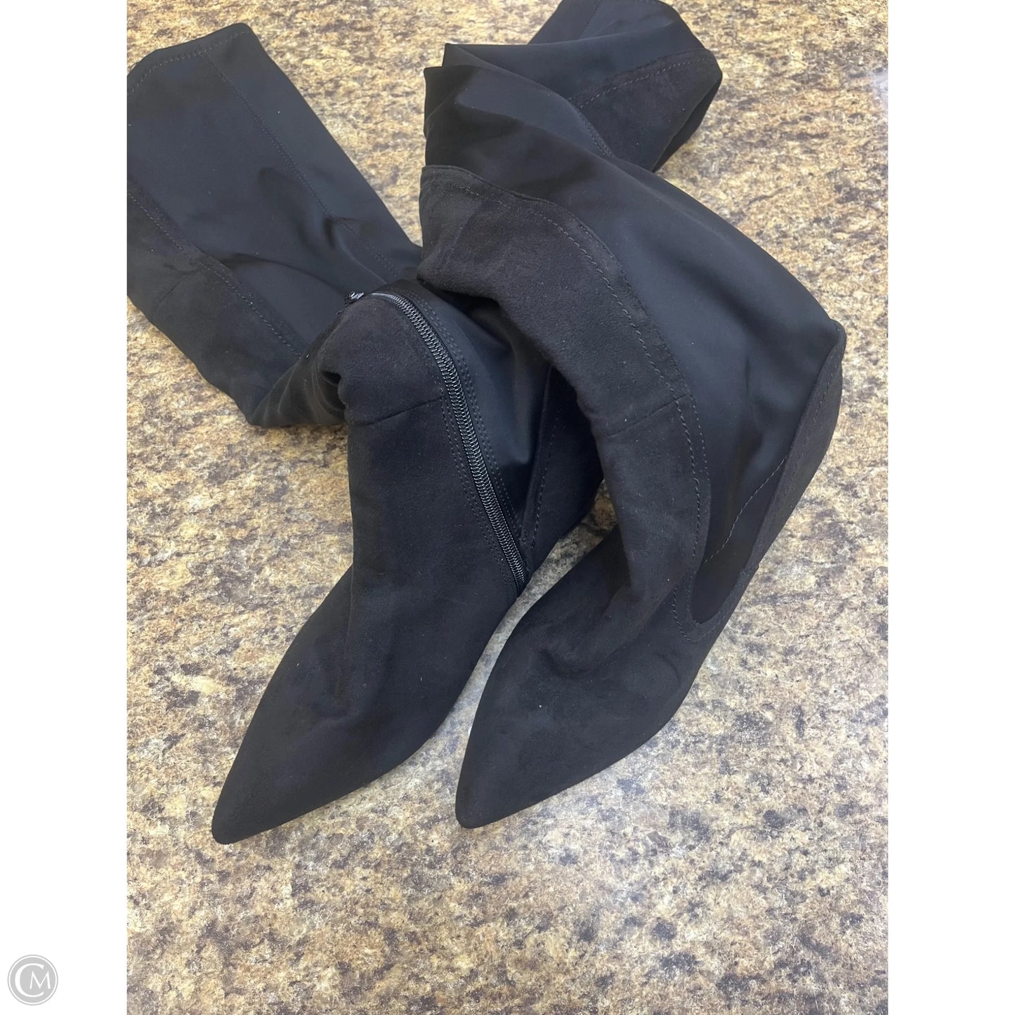 Boots Knee Heels By Wild Diva In Black, Size: 10