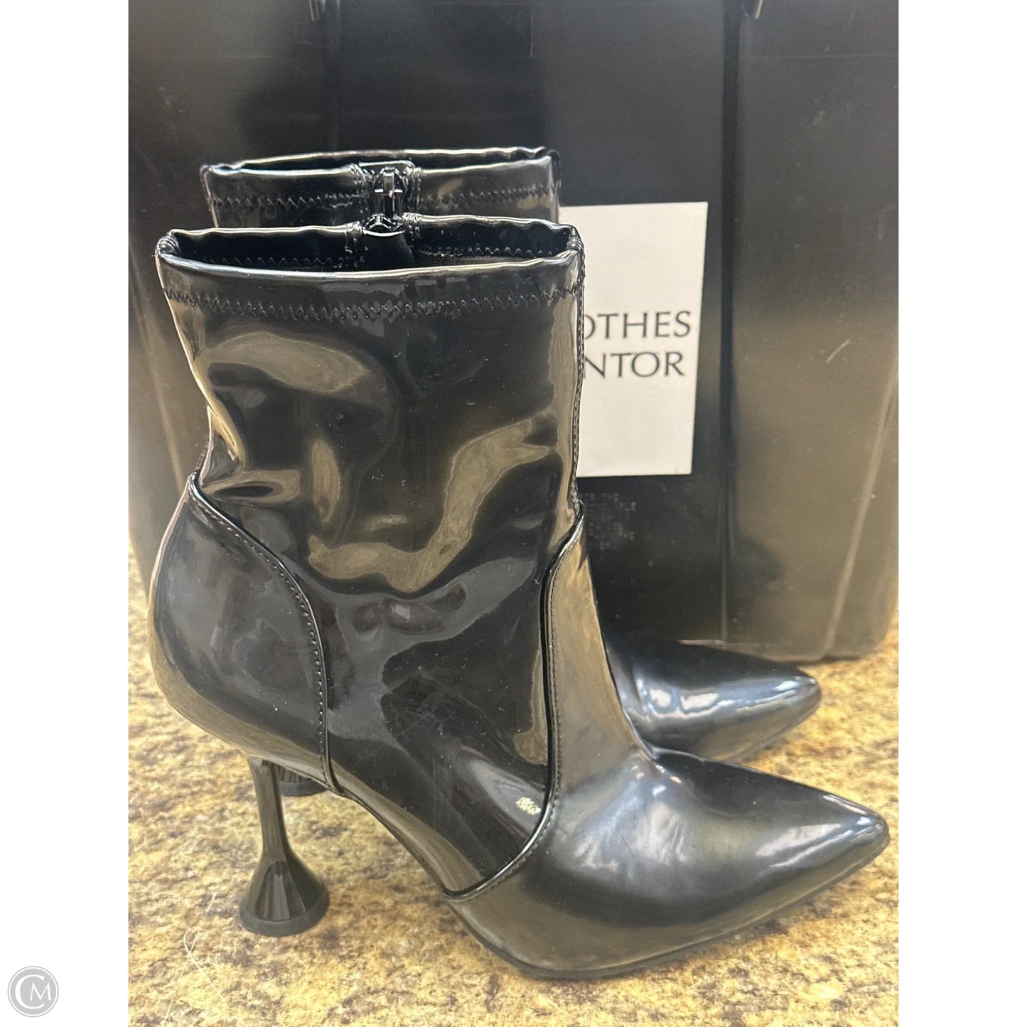 Boots Mid-calf Heels By Clothes Mentor In Black, Size: 8.5