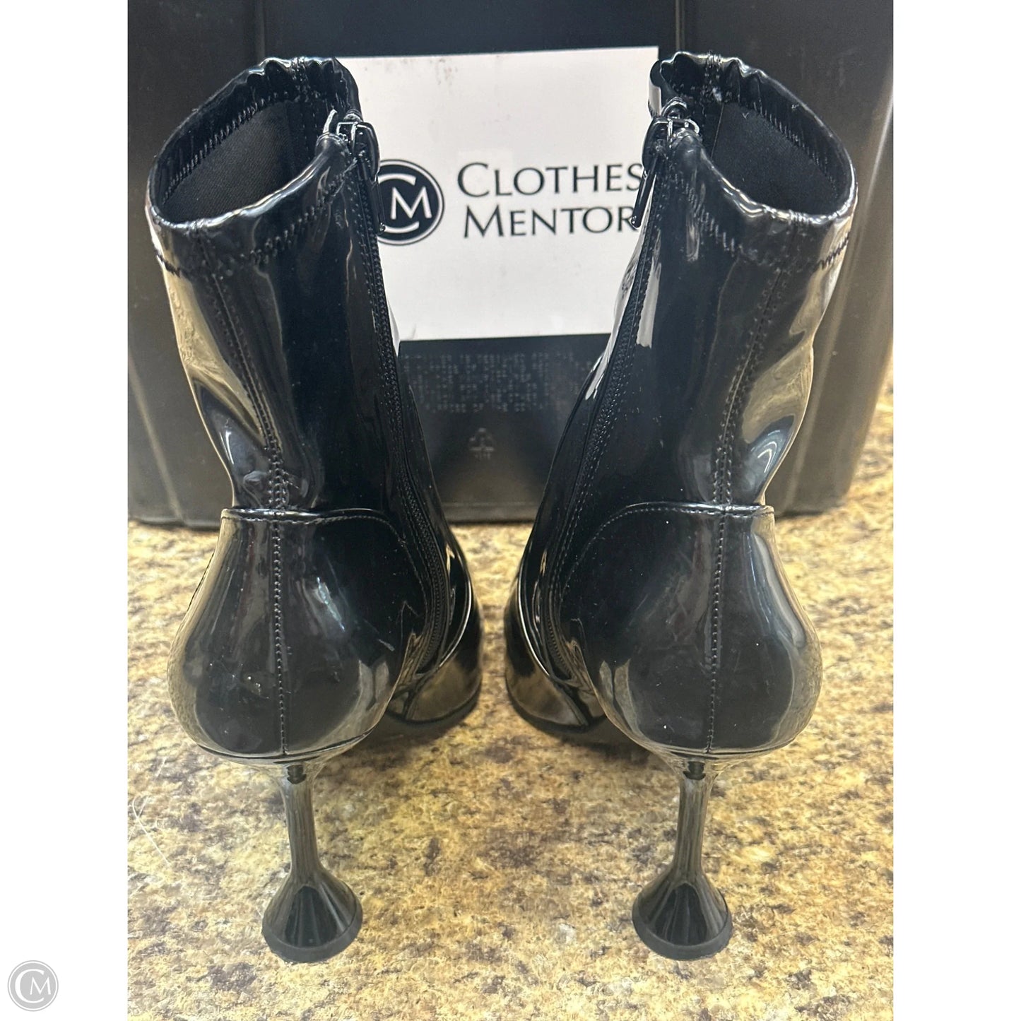 Boots Mid-calf Heels By Clothes Mentor In Black, Size: 8.5
