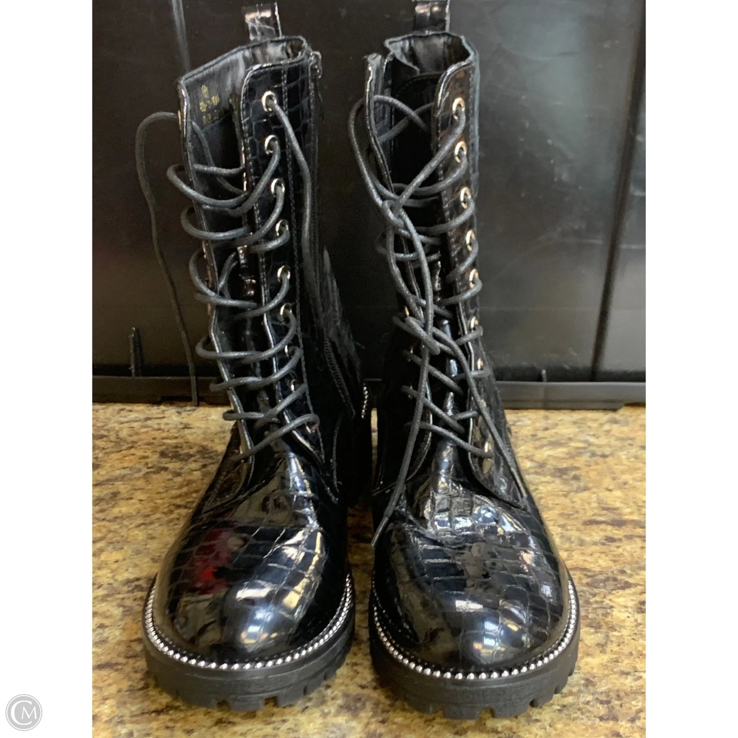 Boots Mid-calf Flats By Rouge In Black, Size: 9