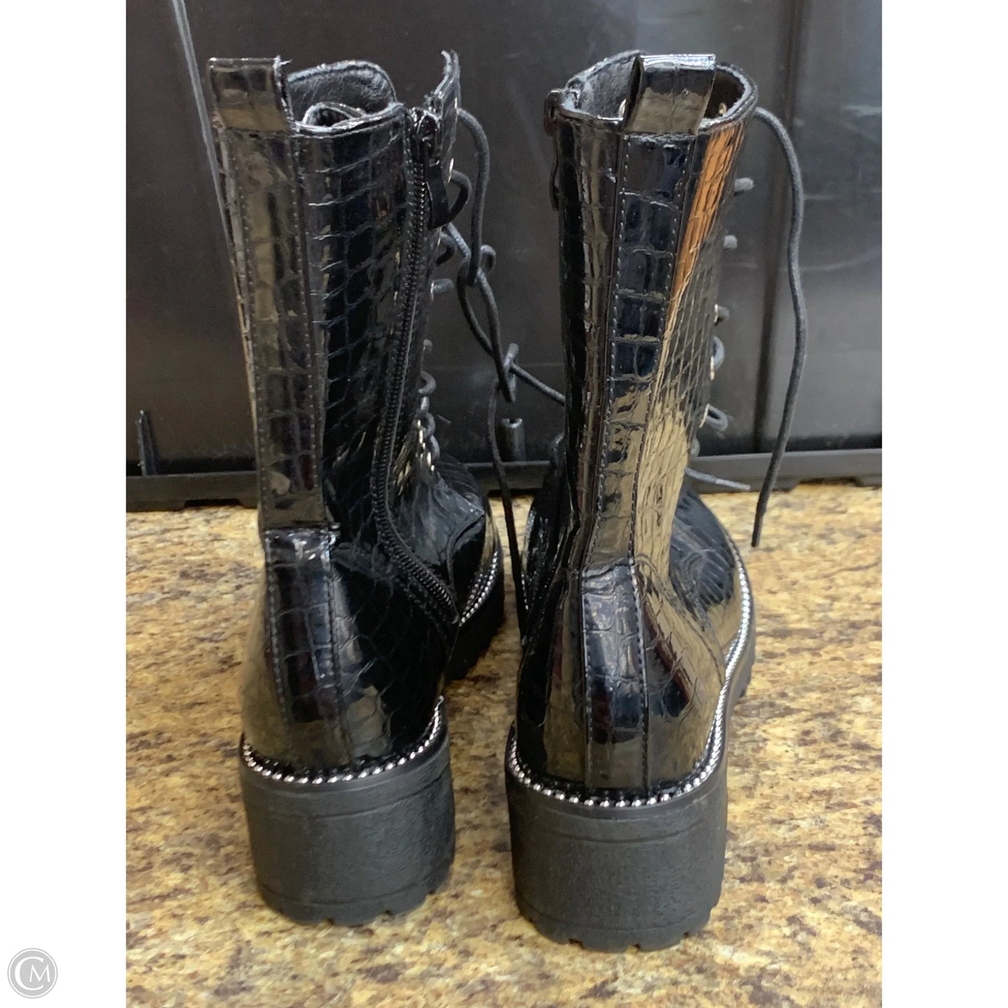 Boots Mid-calf Flats By Rouge In Black, Size: 9