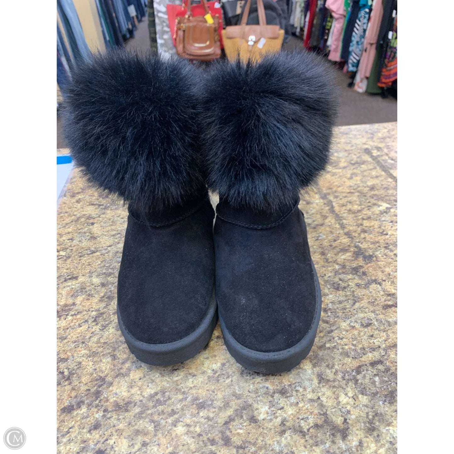 Boots Mid-calf Flats By Rouge In Black, Size: 7.5