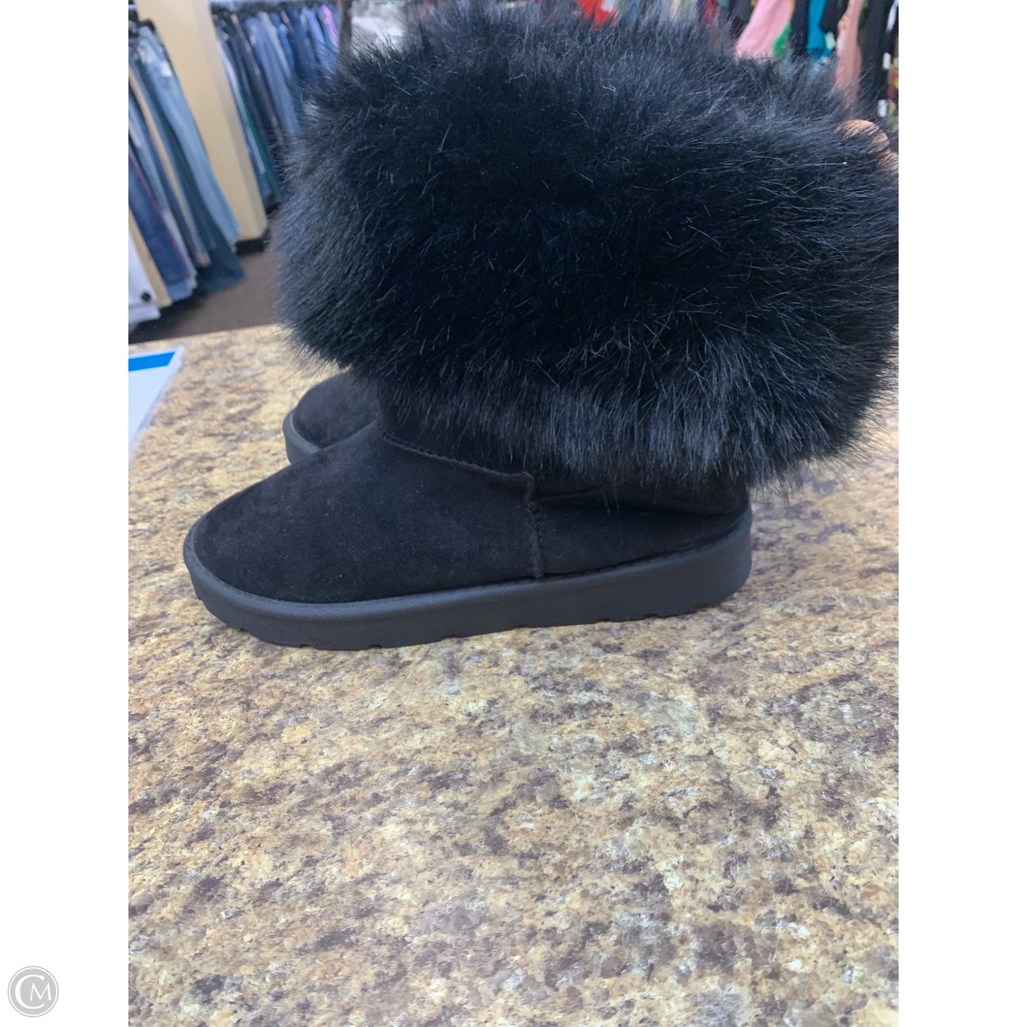 Boots Mid-calf Flats By Rouge In Black, Size: 7.5