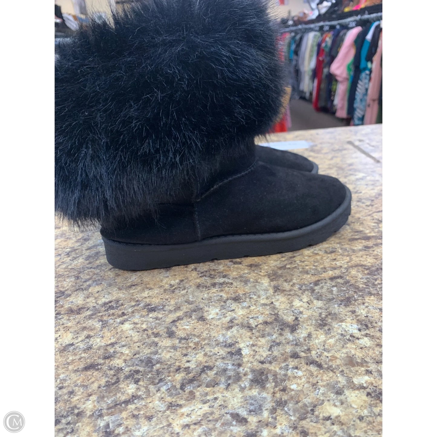 Boots Mid-calf Flats By Rouge In Black, Size: 7.5