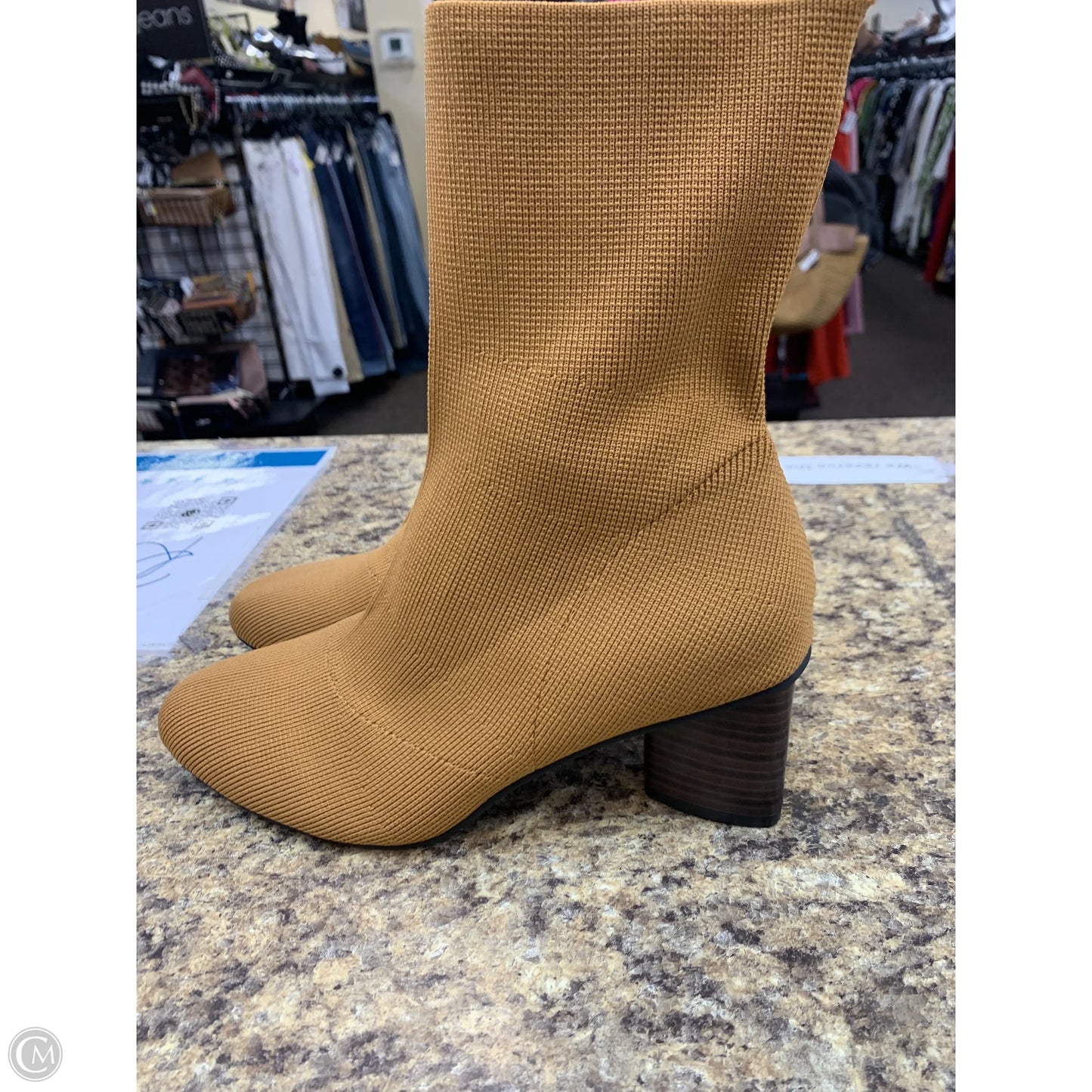 Shoes Heels Block By Alex Marie In Tan, Size: 8.5