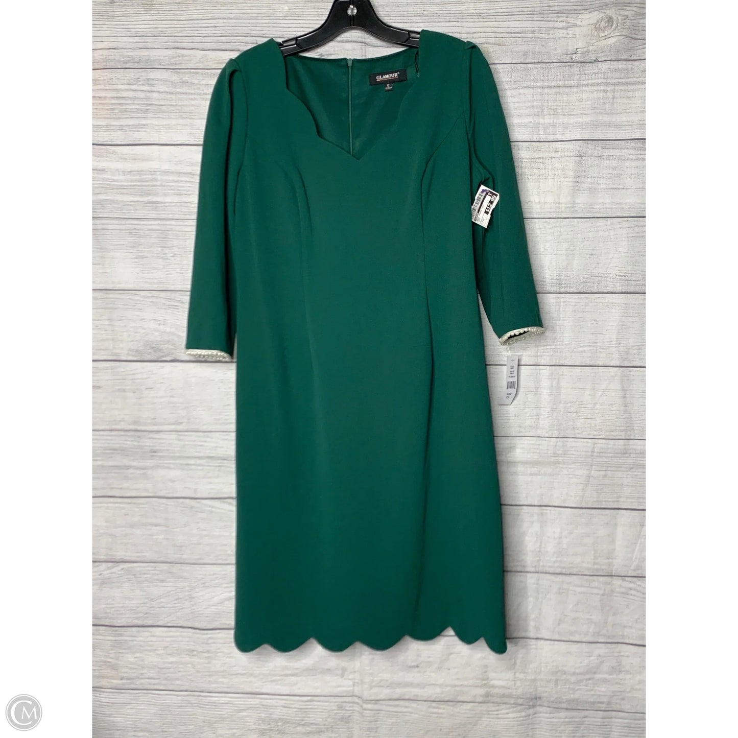 Dress Casual Midi By Glamour In Green, Size: 12