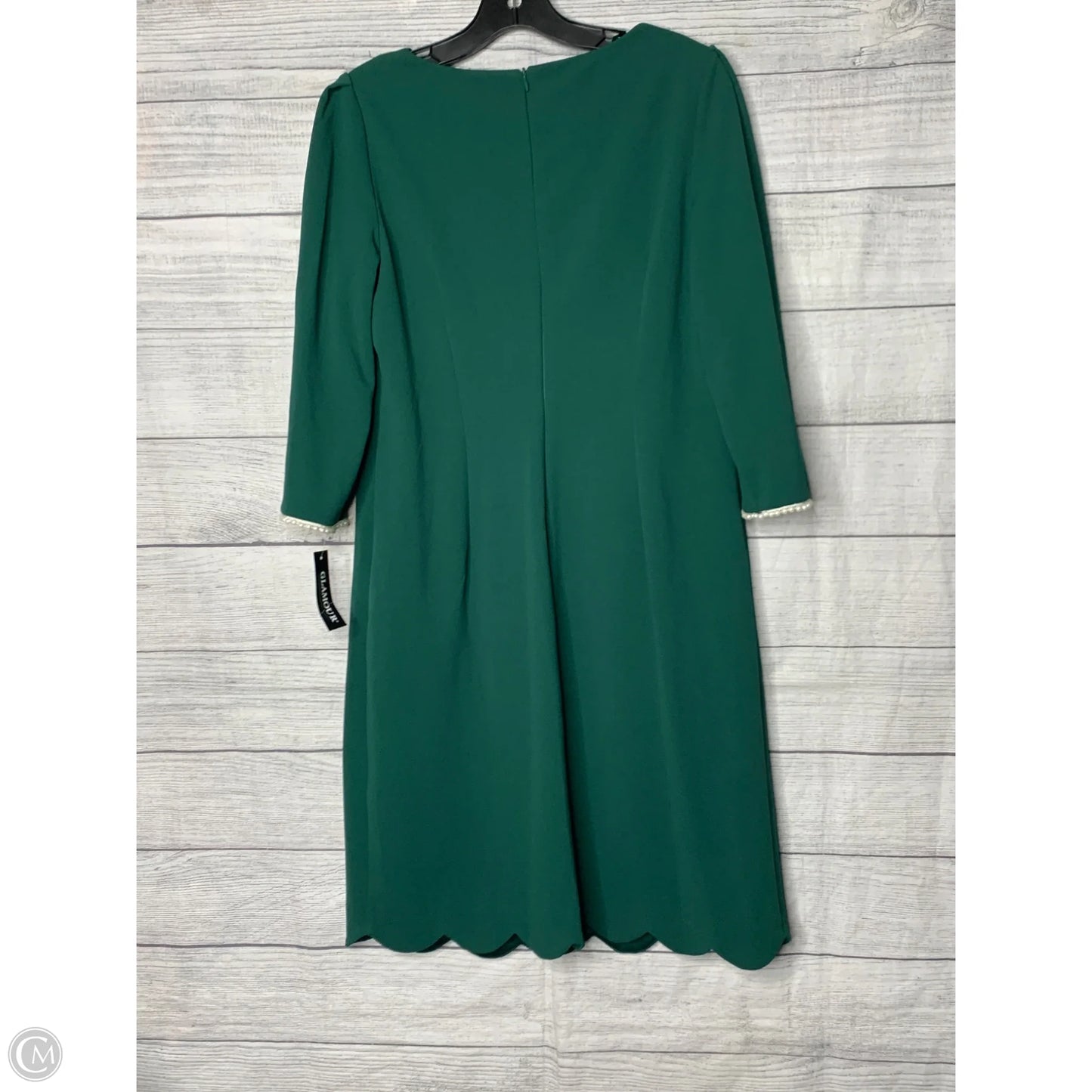 Dress Casual Midi By Glamour In Green, Size: 12