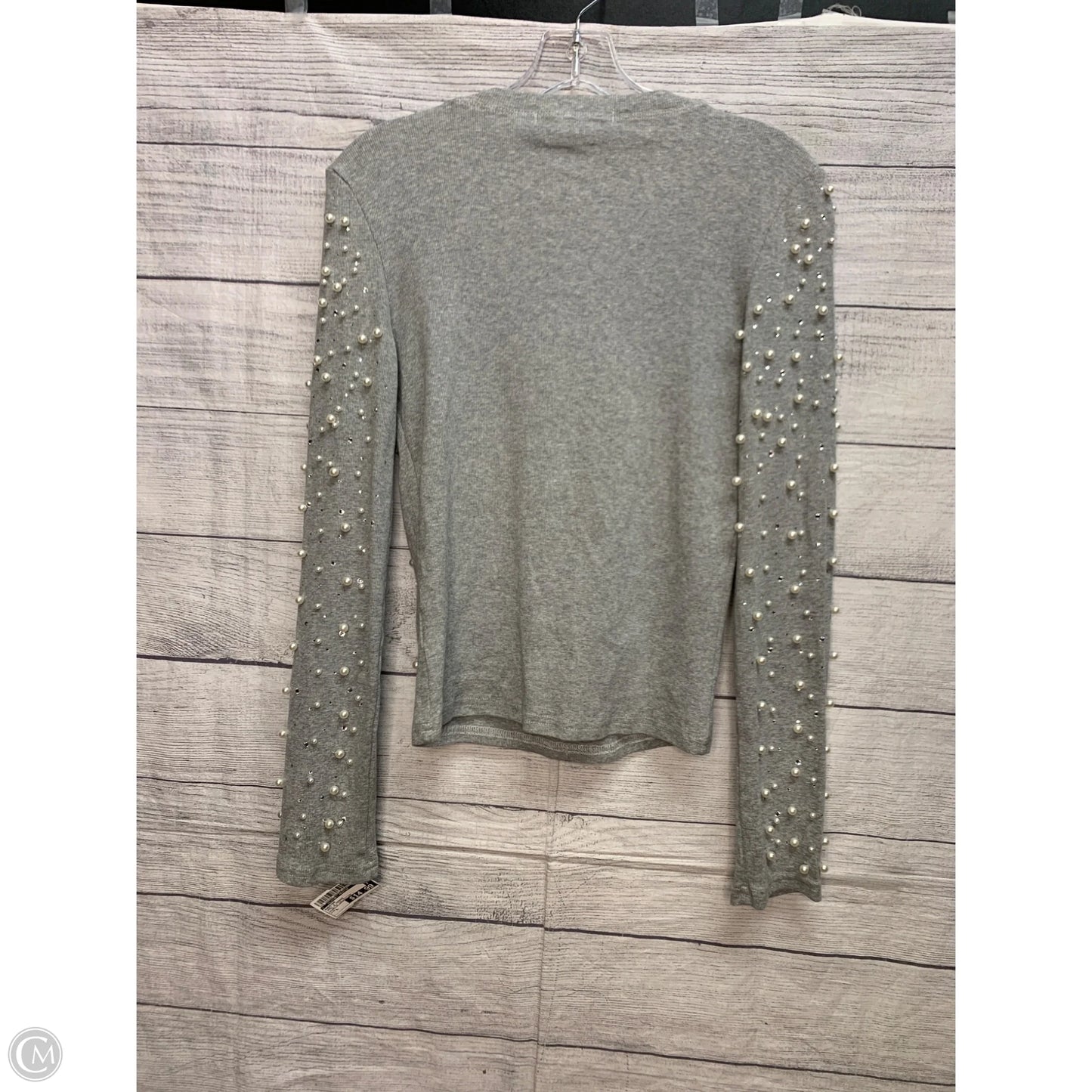 Sweater By Clothes Mentor In Grey & Orange, Size: L