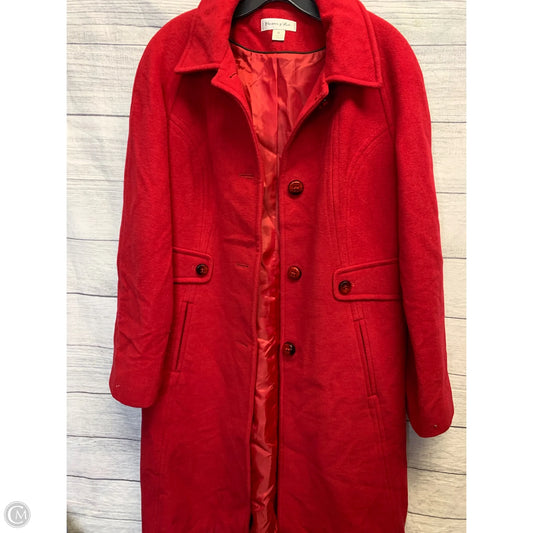 Coat Wool By Preston And New York In Red, Size: 12