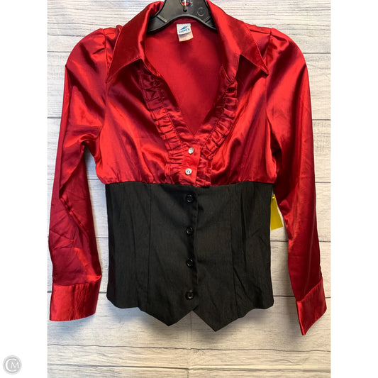 Top Long Sleeve By Clothes Mentor In Maroon, Size: M