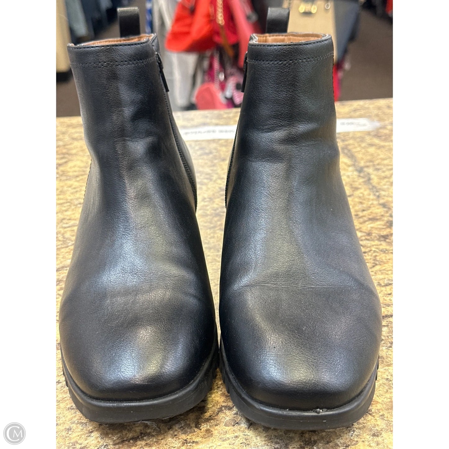 Boots Ankle Flats By Clothes Mentor In Black, Size: 11