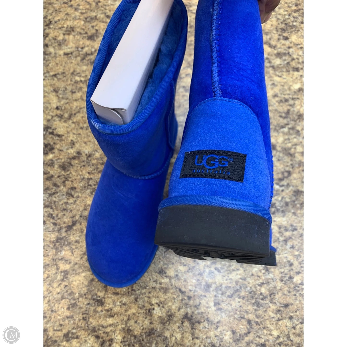 Boots Designer By Ugg In Blue, Size: 7