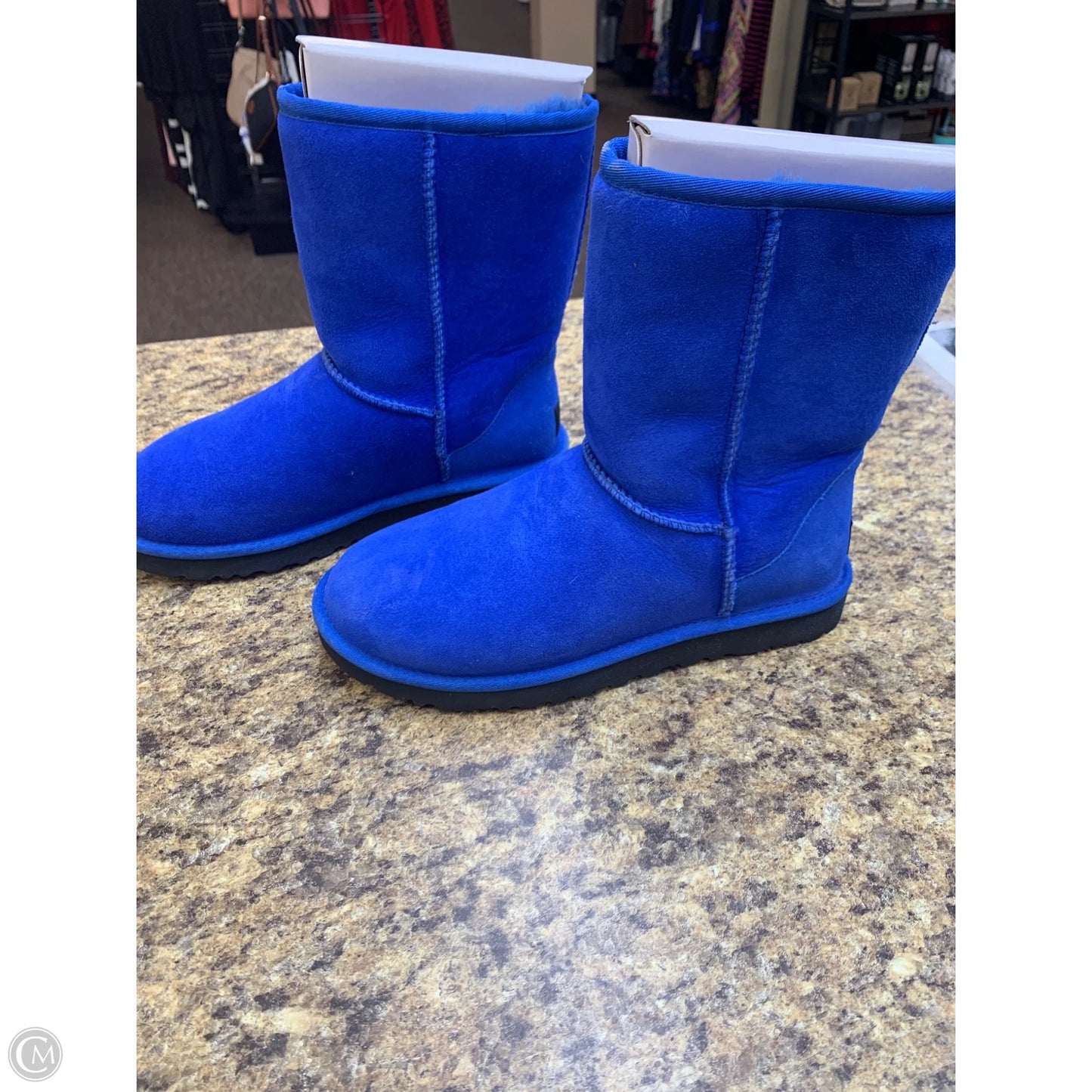 Boots Designer By Ugg In Blue, Size: 7