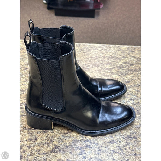 Boots Mid-calf Flats By Zara In Black, Size: 8