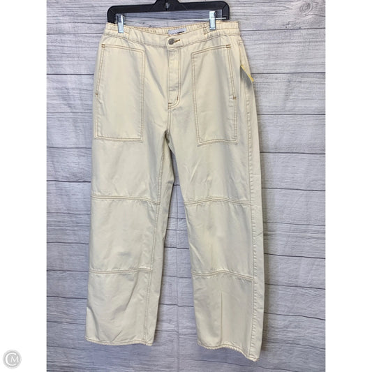 Jeans Wide Leg By Fashion Nova In Cream, Size: 13