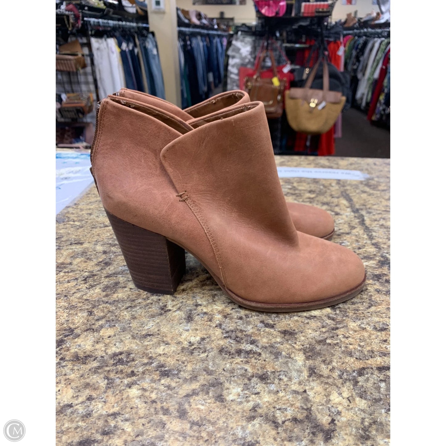 Boots Ankle Heels By Gianni Bini In Brown, Size: 8