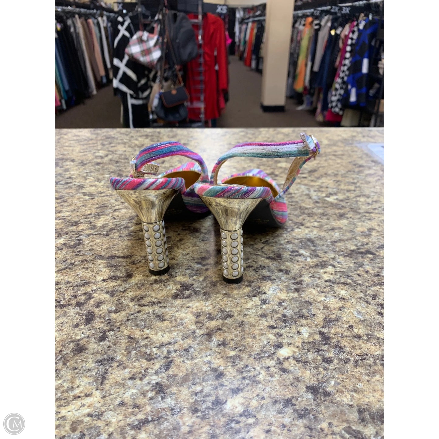 Shoes Heels Kitten By Platinum In Multi-colored, Size: 8