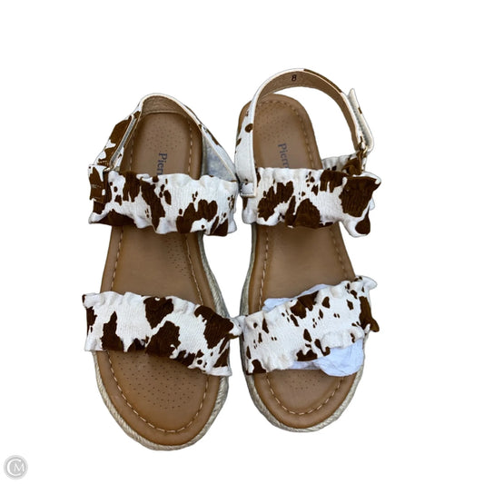 Sandals Flip Flops By Pierre Dumas In Animal Print, Size: 8