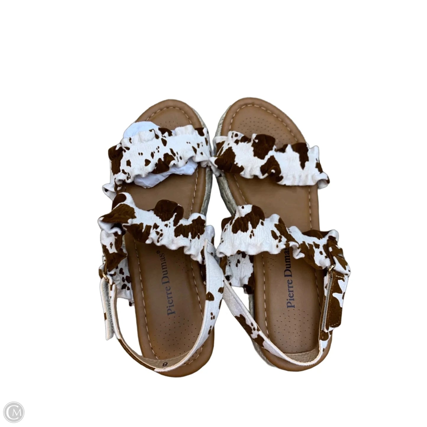 Sandals Flip Flops By Pierre Dumas In Animal Print, Size: 8