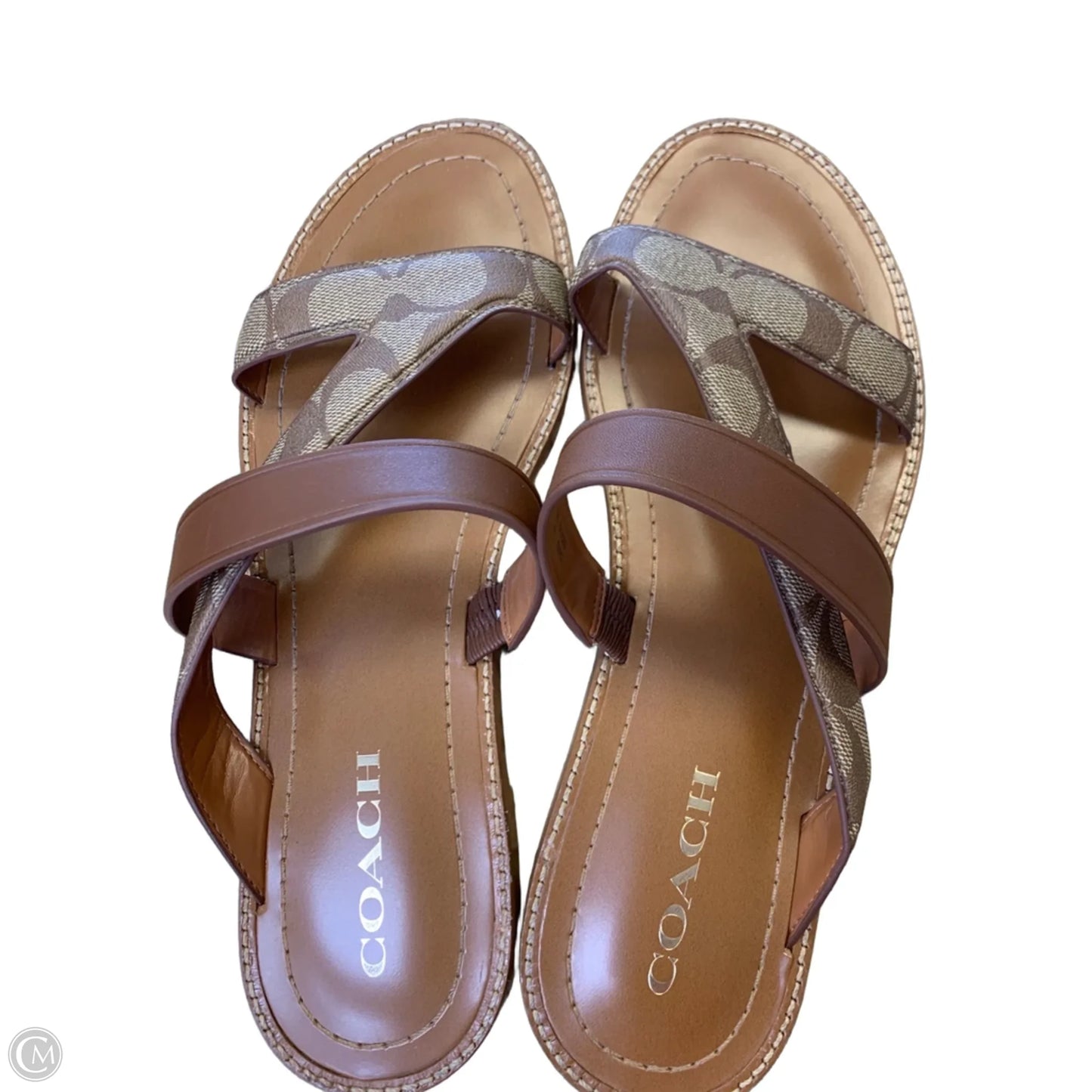 Sandals Designer By Coach In Brown, Size: 10