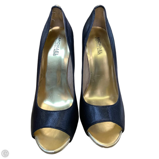 Shoes Heels Stiletto By Michael By Michael Kors In Black & Gold, Size: 9