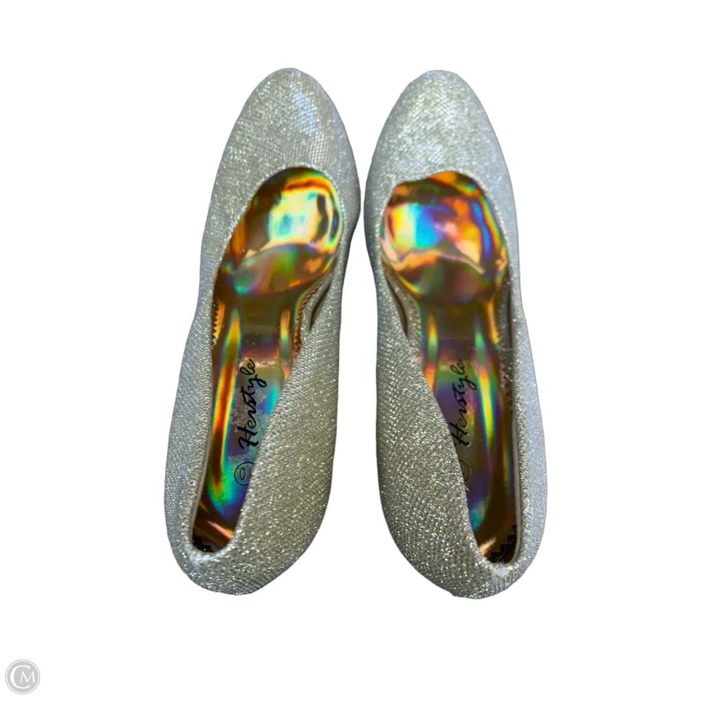 Shoes Heels Stiletto By Herstyle In Gold, Size: 10