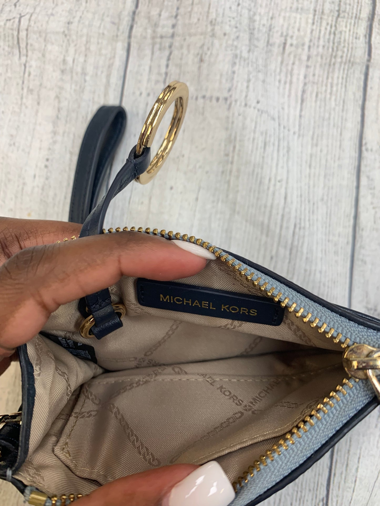 Blue Wristlet Designer Coach, Size Small