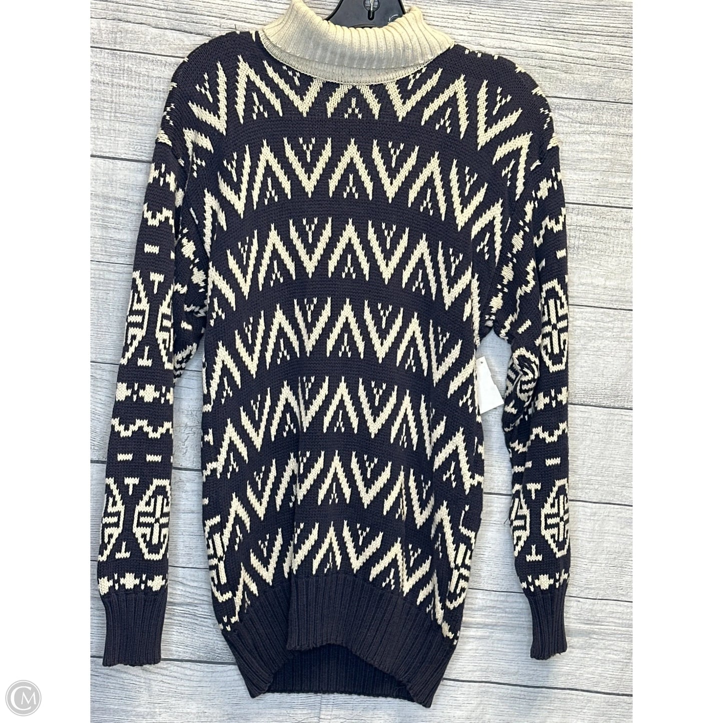 Sweater By Cmf In Blue & Cream, Size: S