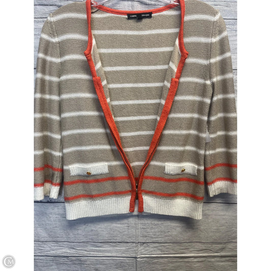 Sweater Cardigan By Cable And Gauge In Striped Pattern, Size: Xs