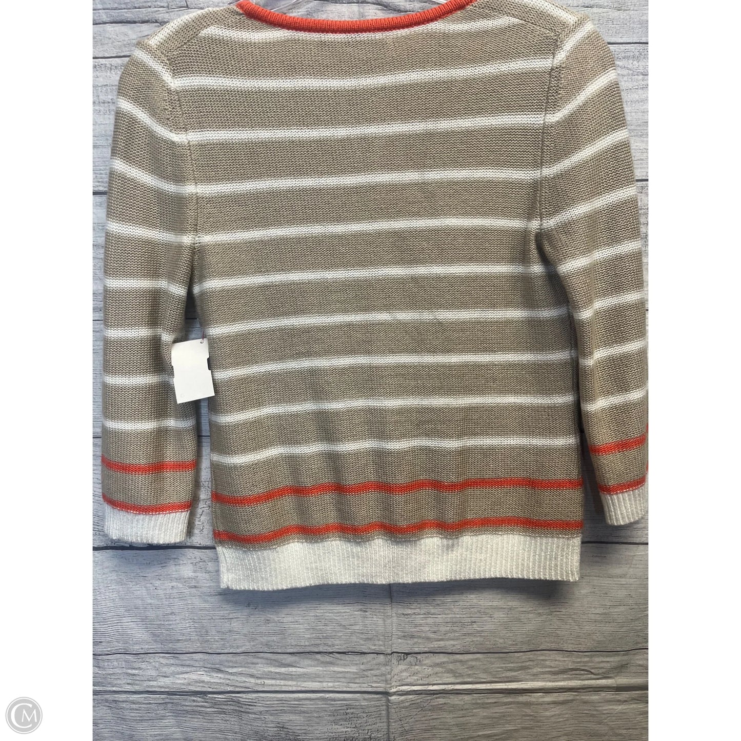 Sweater Cardigan By Cable And Gauge In Striped Pattern, Size: Xs