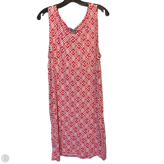 Dress Casual Midi By Jm Collections In Pink & White, Size: L