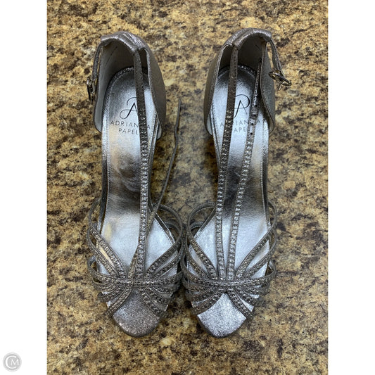 Shoes Heels Kitten By Adrianna Papell In Silver, Size: 8.5