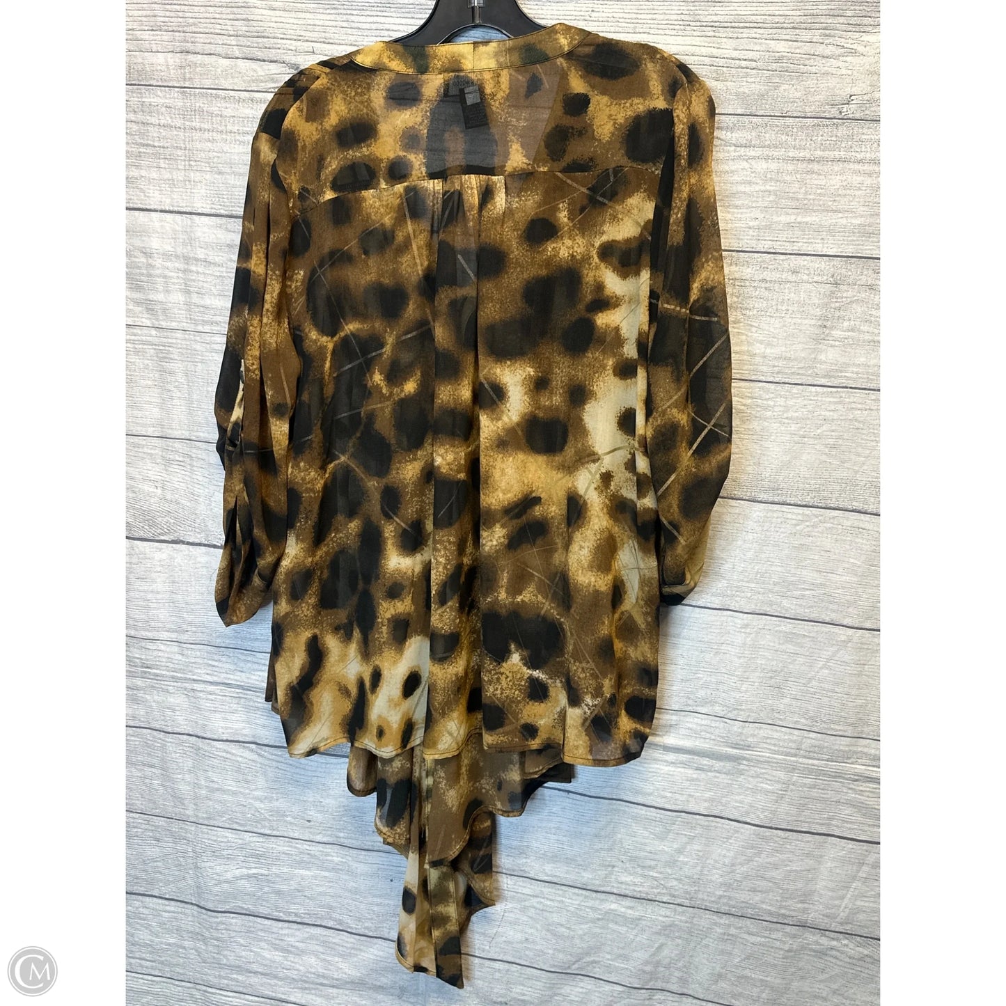 Cardigan By Focus 2000 In Leopard Print, Size: 12