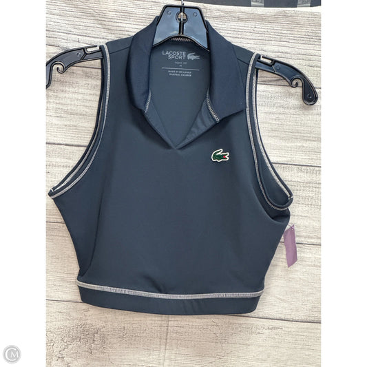 Top Sleeveless By Lacoste In Blue, Size: M