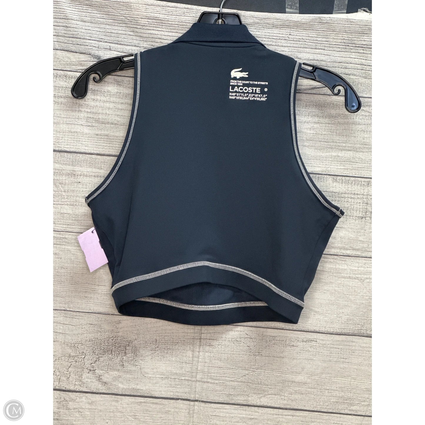Top Sleeveless By Lacoste In Blue, Size: M