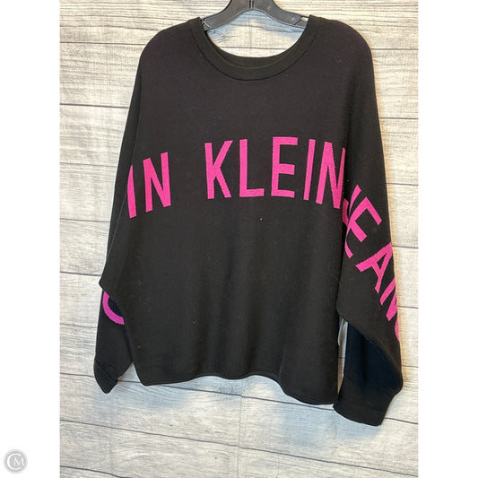 Sweater By Calvin Klein In Black & Pink, Size: Xl