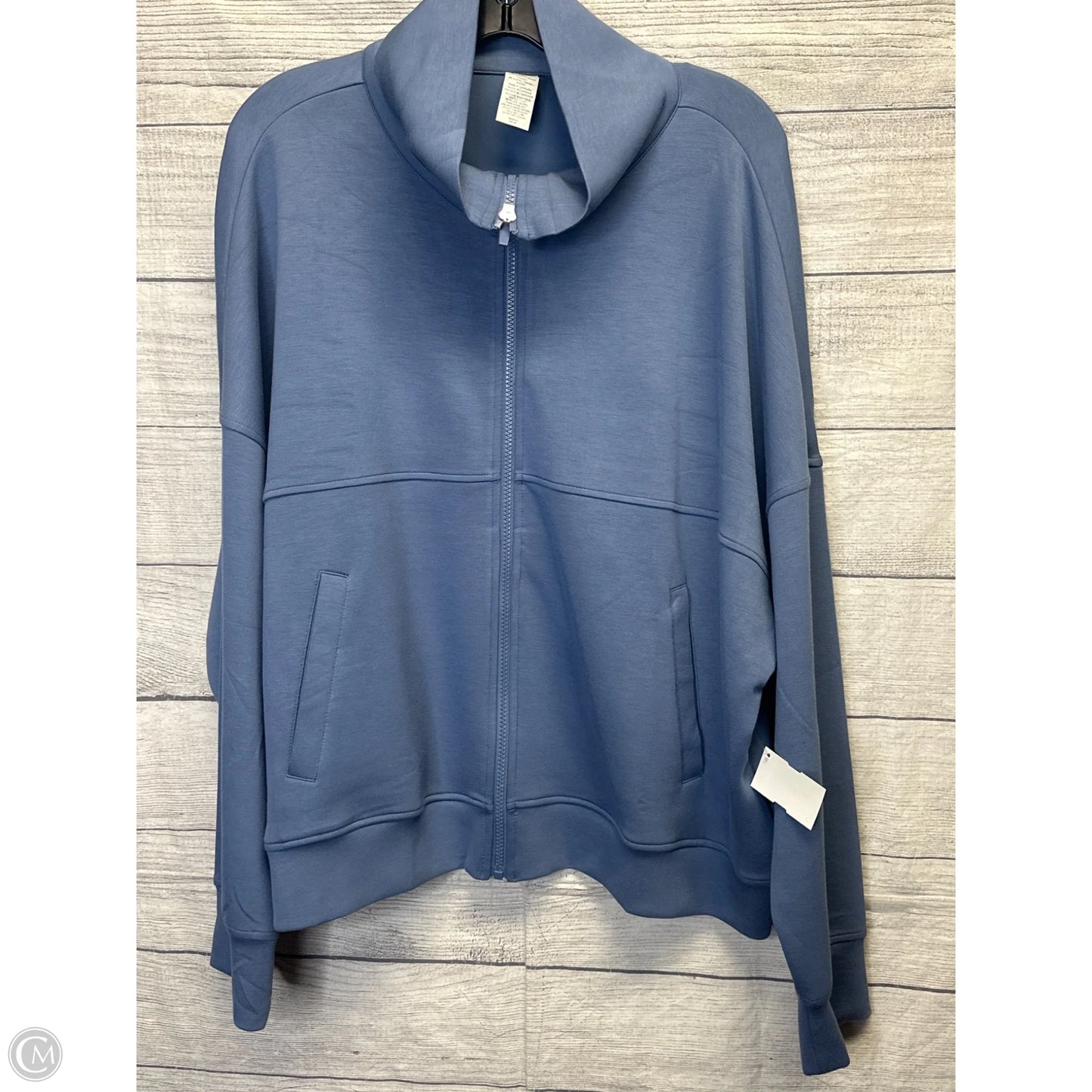 Athletic Jacket By Rbx In Blue, Size: 2x