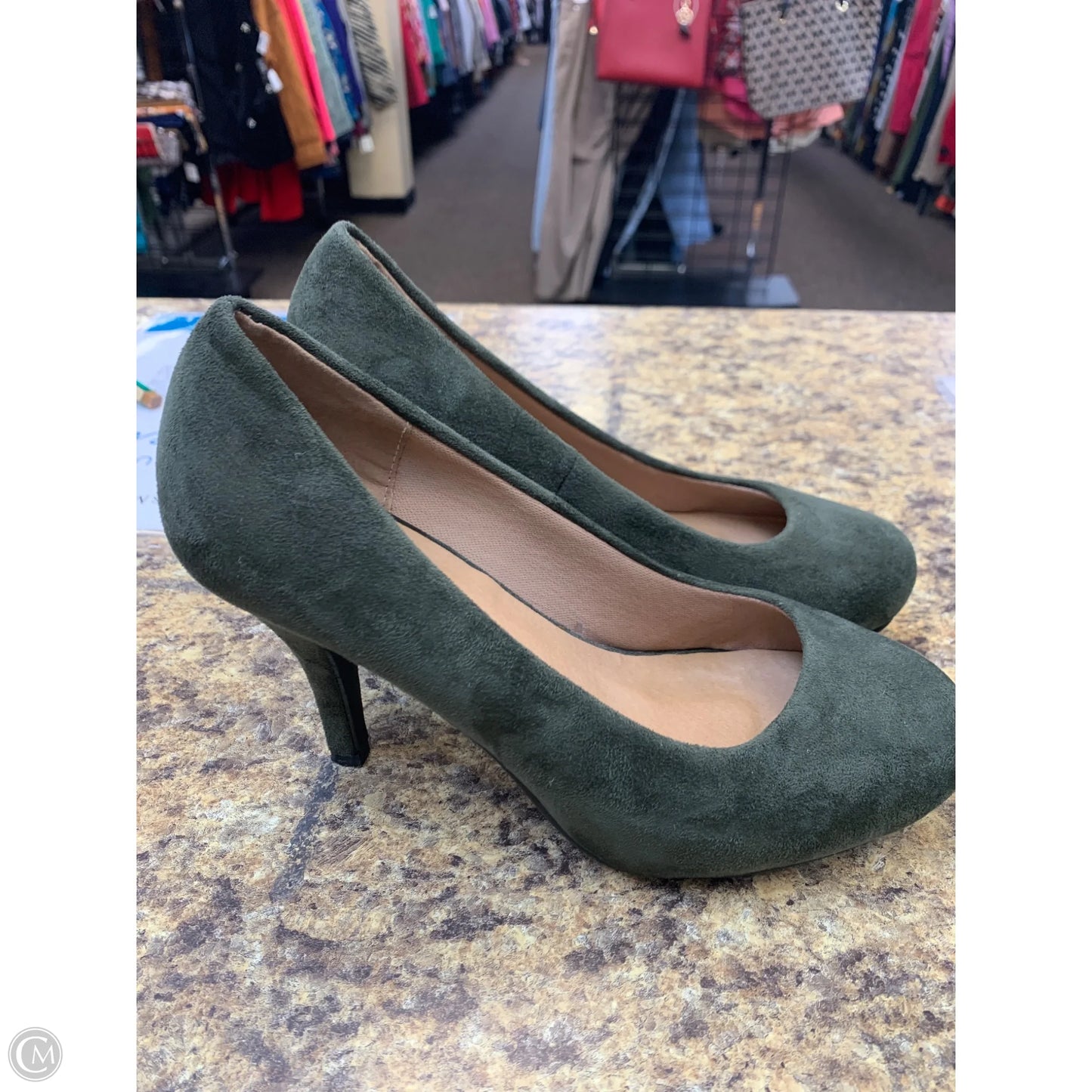 Shoes Heels Kitten By Ellen Tracy In Green, Size: 6.5