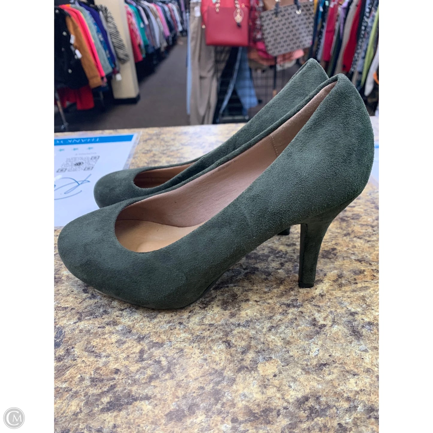 Shoes Heels Kitten By Ellen Tracy In Green, Size: 6.5