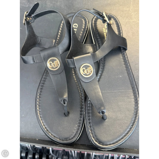 Sandals Flats By Guess In Black, Size: 6