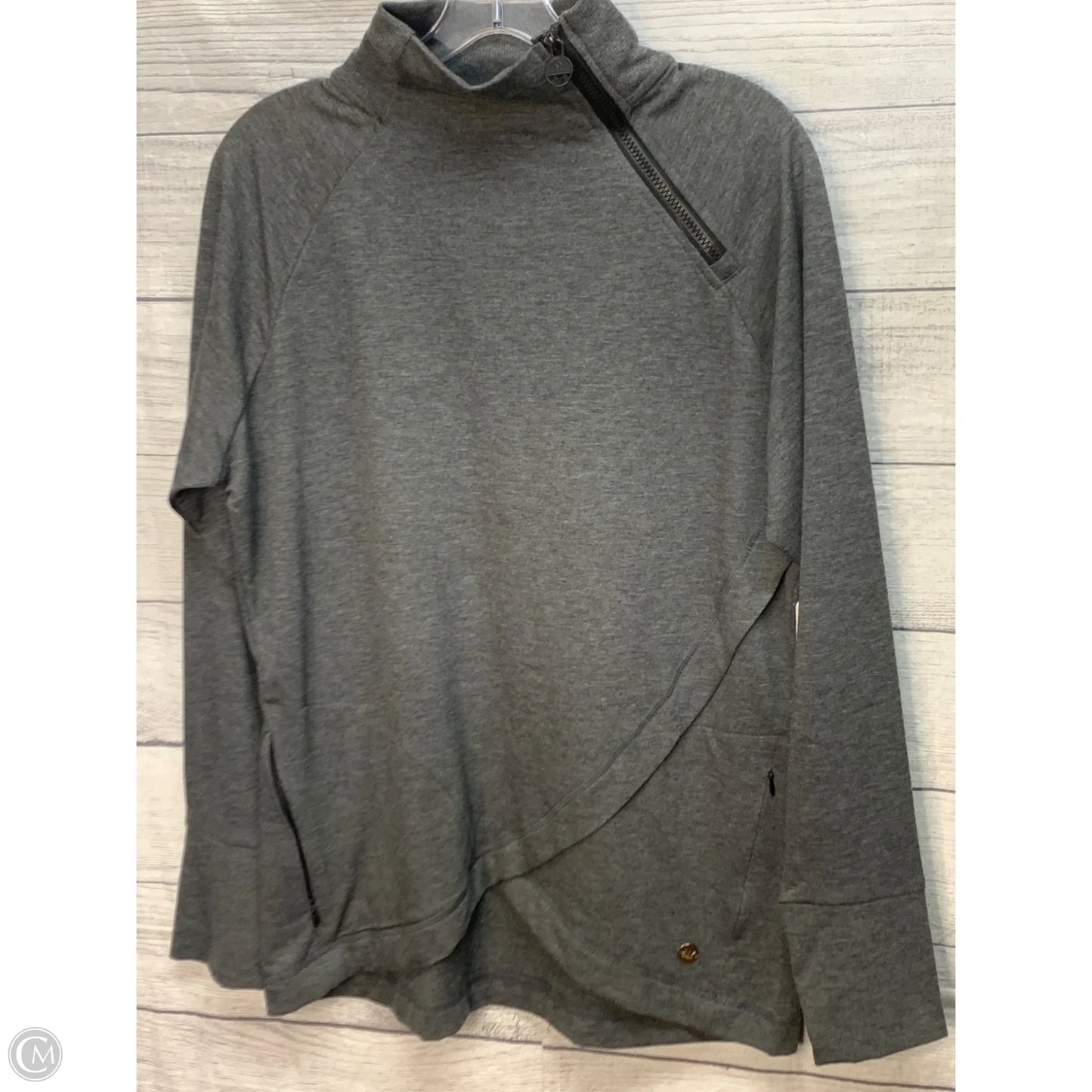 Athletic Jacket By Jones New York In Grey, Size: M