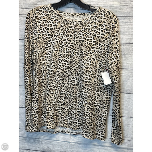 Top Short Sleeve By Banana Republic In Animal Print, Size: L