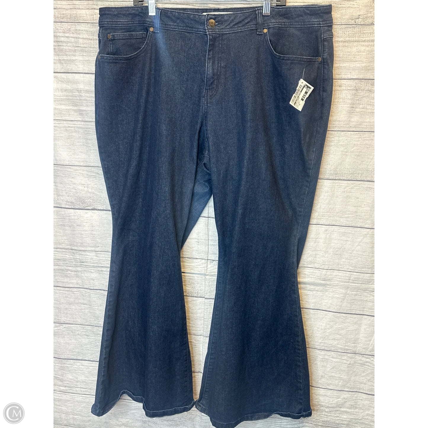 Jeans Flared By Clothes Mentor In Blue Denim, Size: 22