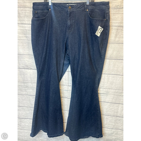 Jeans Flared By Clothes Mentor In Blue Denim, Size: 22
